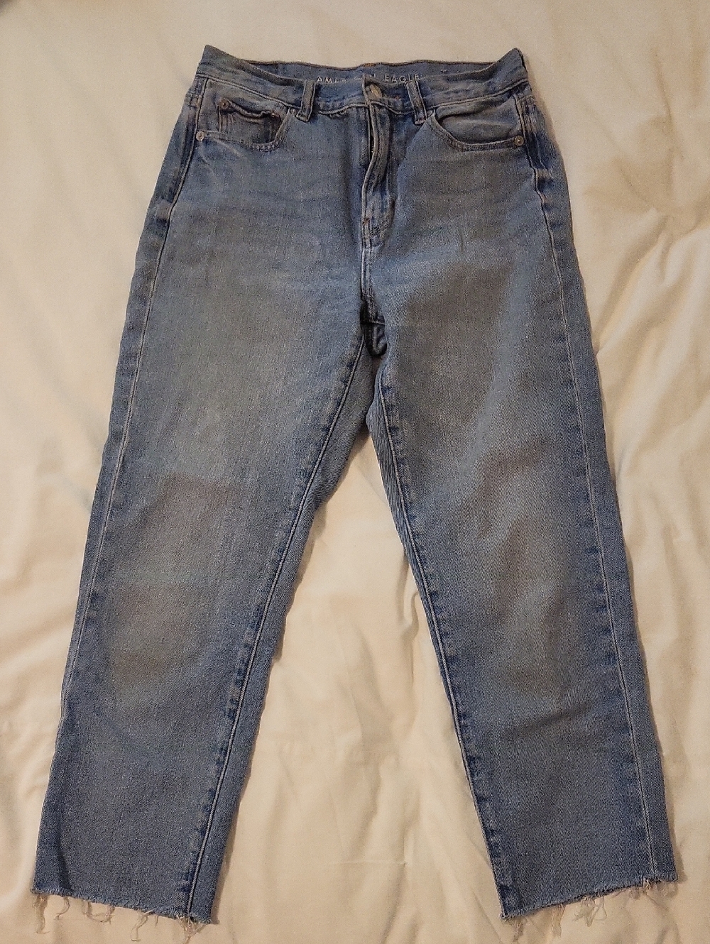 American Eagle Outfitters Light Blue Cropped Straight Jeans